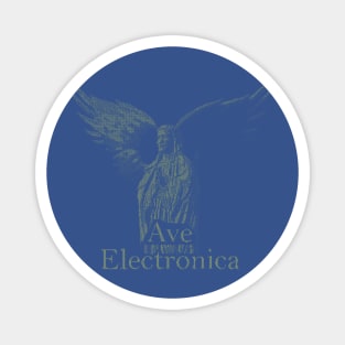 ASCii Sancta Maria - Ave Electronica (Yellow) Magnet